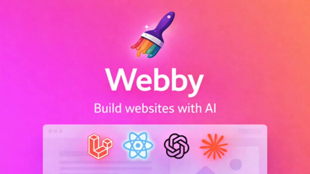 Webby v1.0.6 – AI Powered No Code Website Builder SaaS Platform Script Free Download
