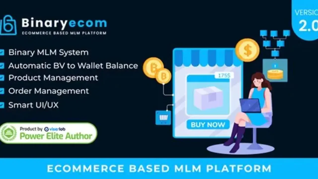 BinaryEcom v2.0 Nulled – Ecommerce Based MLM Platform PHP Script