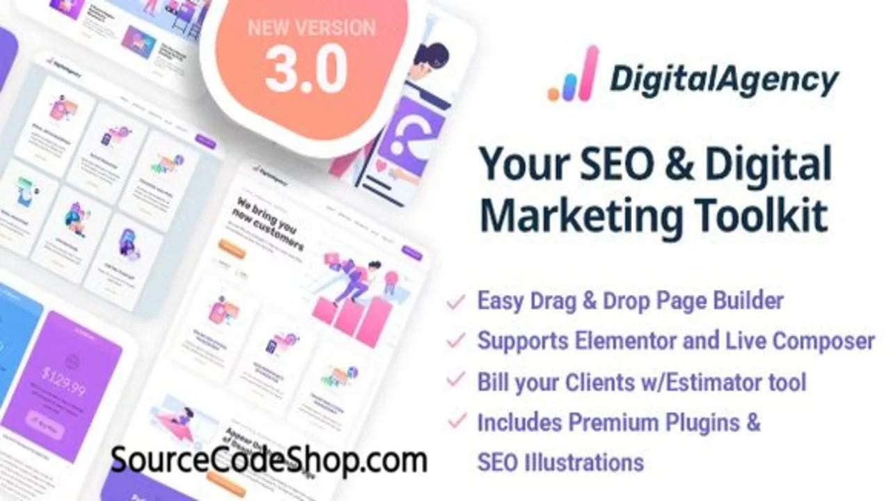 Free Download SEOWP v3.10.1 Digital Marketing Agency and SEO WordPress Theme.