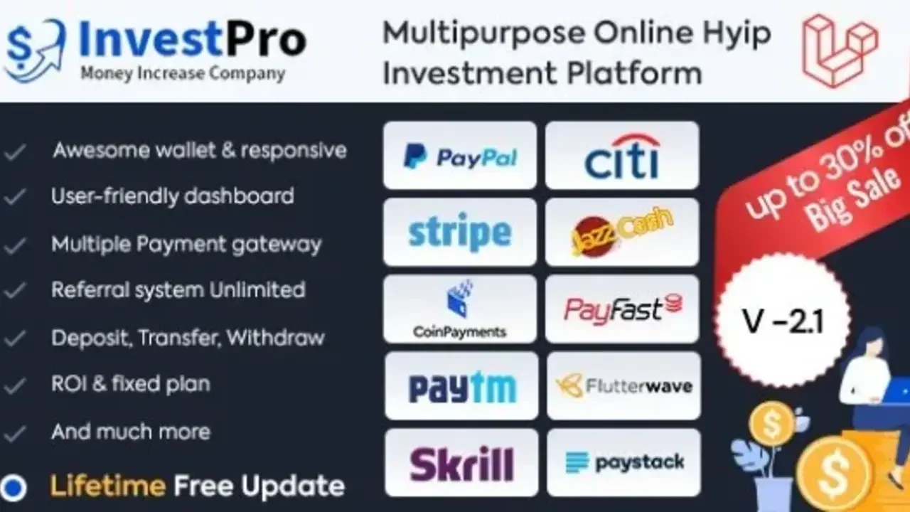 InvestPro v4.0.1 – HYIP & ICO Online Investment Wallet & Banking Platform PHP Script