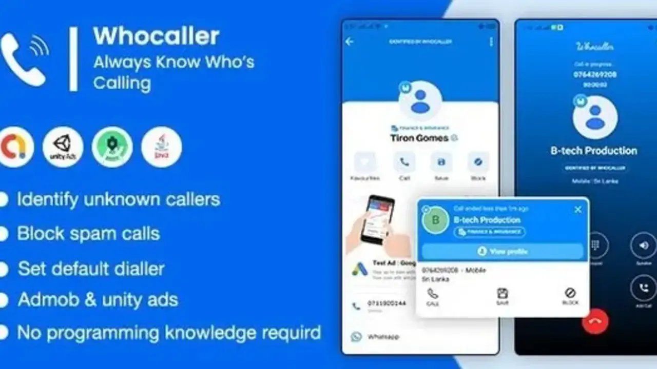 Whocaller v1.0 – Caller ID & Spam Blocker Source Free Download