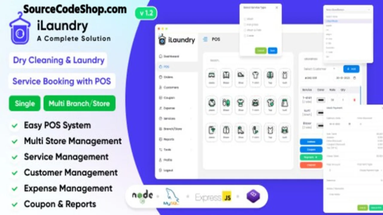 iLaundry v1.3 – Complete Dry Cleaning & Laundry Service Booking System with POS | Free Download