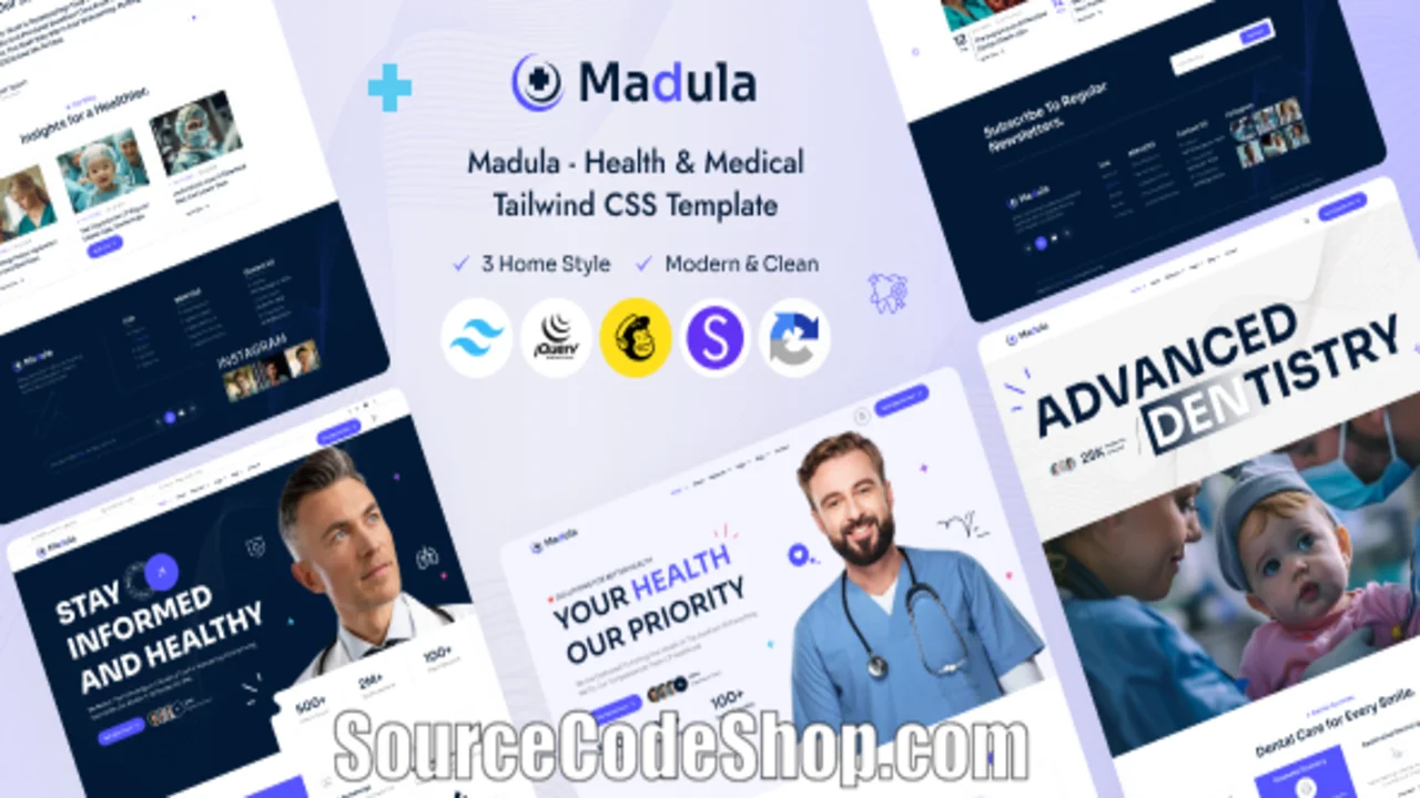 Madula – Modern Healthcare Medical Clinic & Pharmacy Tailwind CSS Design