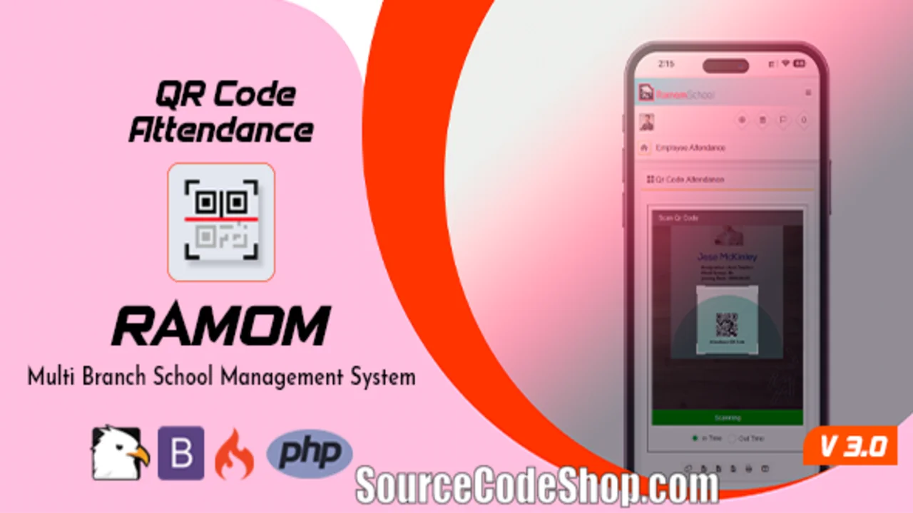 Ramom School QR Code Attendence v3.0 Free Download