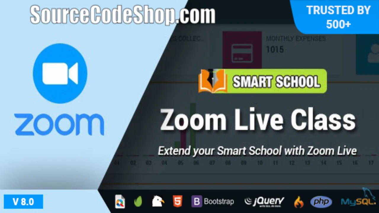 Smart School Zoom Live Class v8.0 Addon