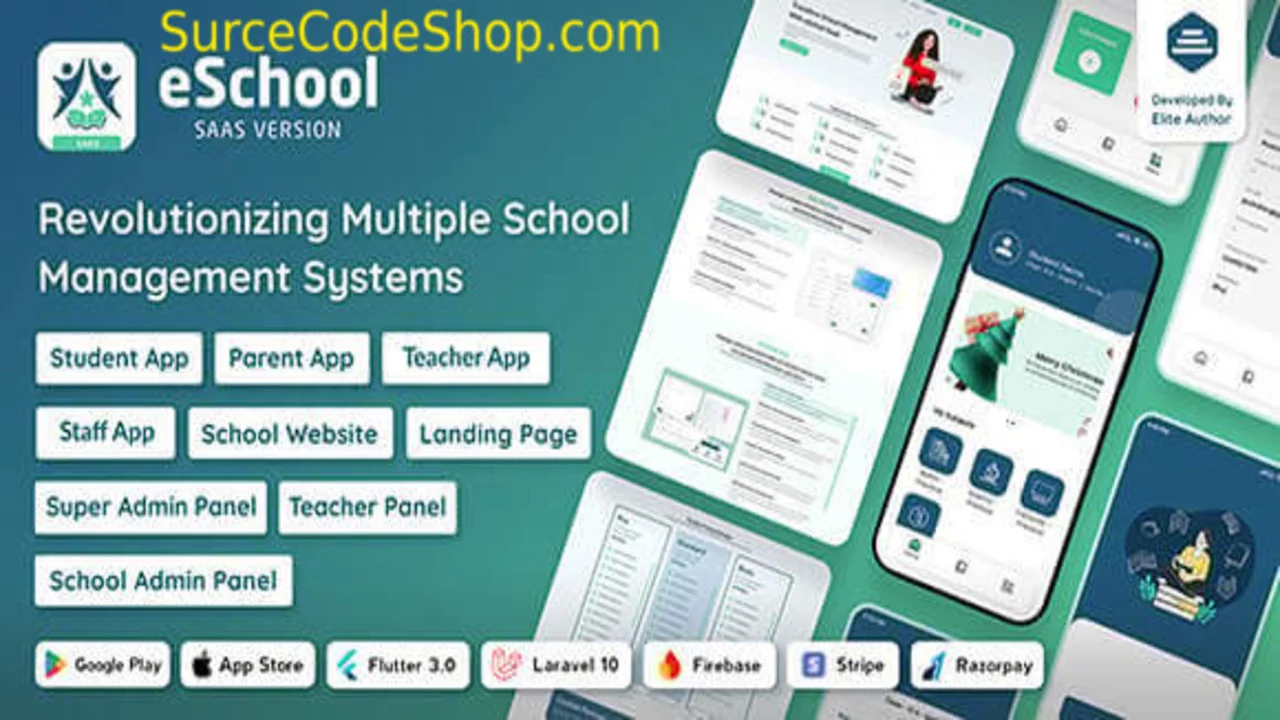 eSchool SaaS v1.8.0 Nulled - Complete School Management System with Multi-School Support