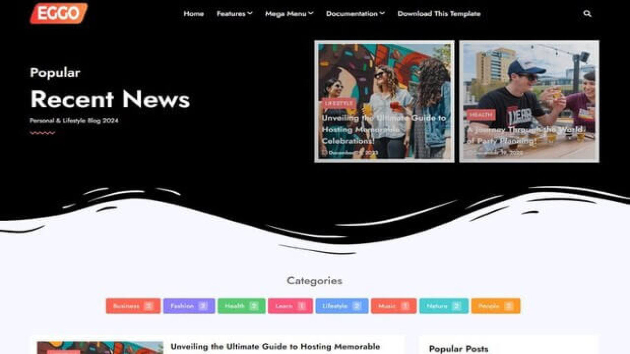 Eggo – Personal Blog and Magazine Blogger Template