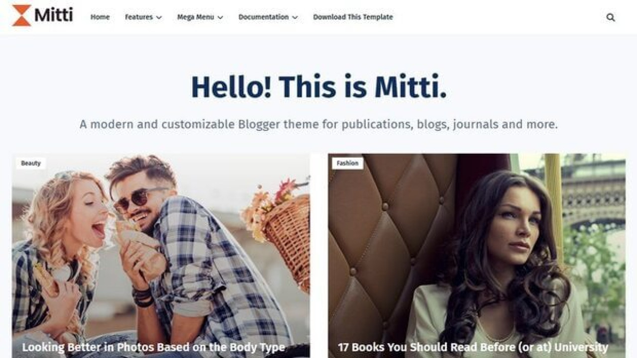 Mitti – Blogger Template for Publishers