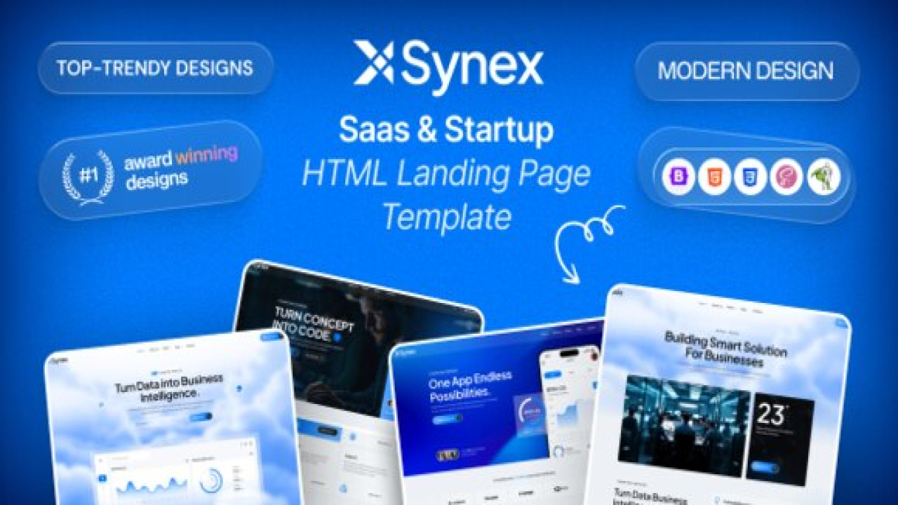Synex – SaaS, Software & Startup HTML Template 2