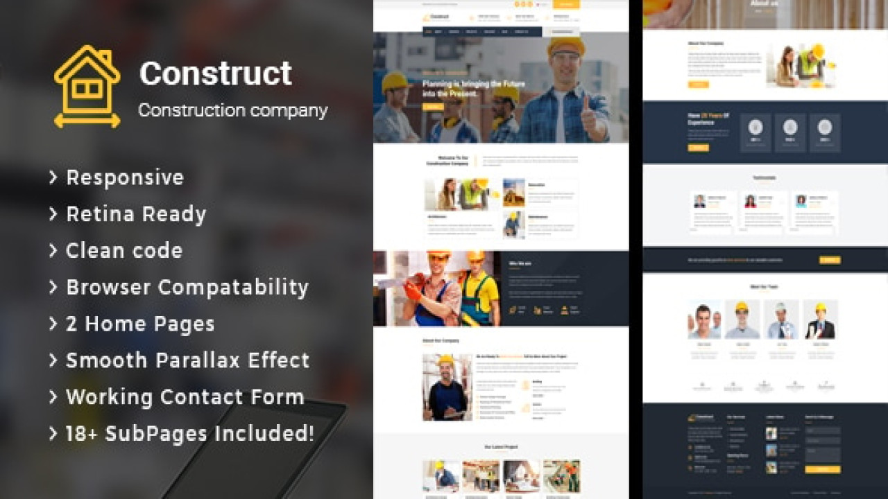 Construct – Construction Building Company HTML Template