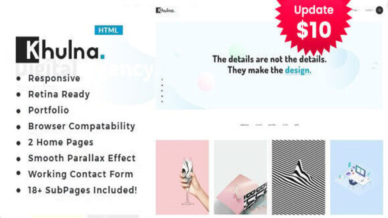Khulna – Colourful Minimal Digital Agency HTML Template