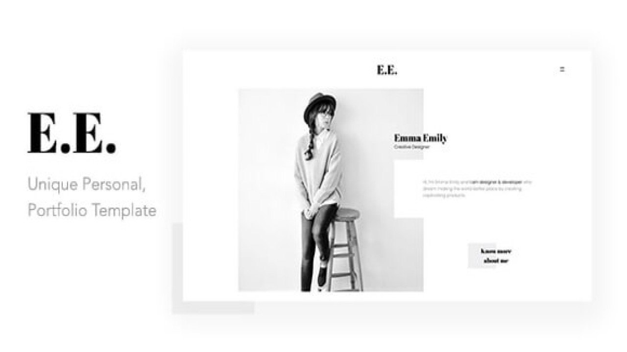 E.E. – Unique Portfolio for Freelancers & Agencies
