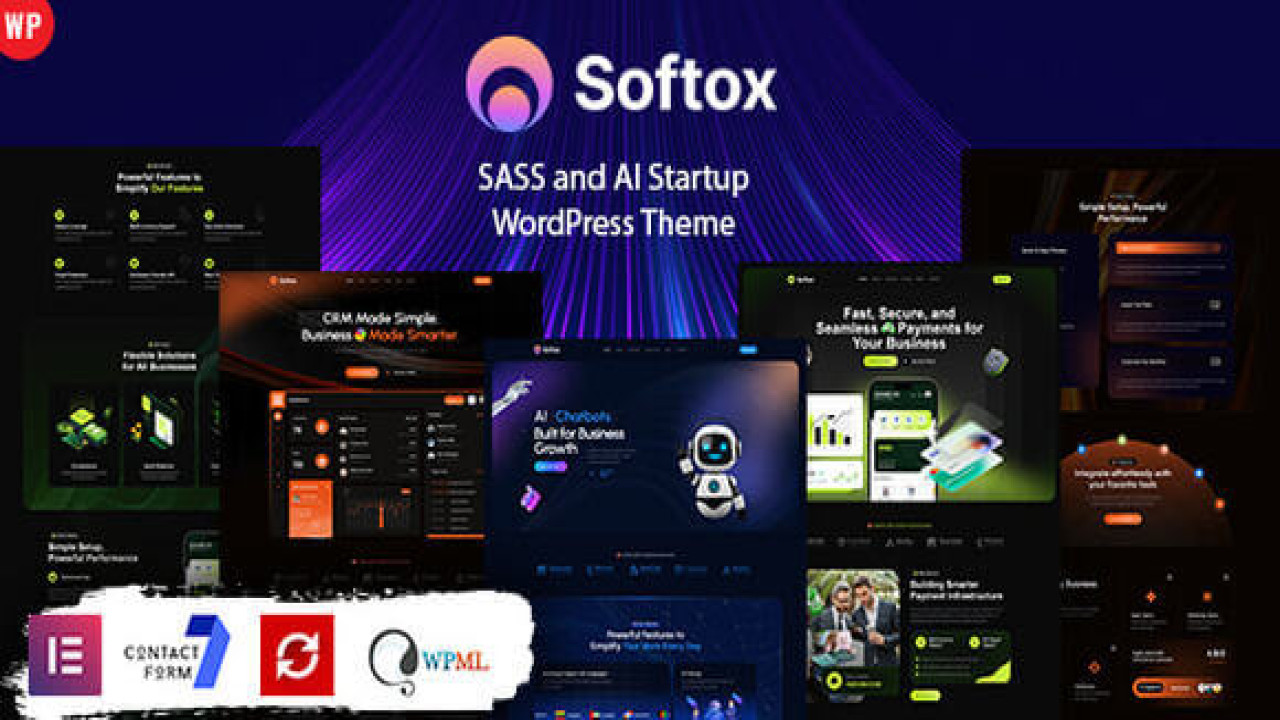 Softox v1.0 – SaaS and AI Startup WordPress Theme