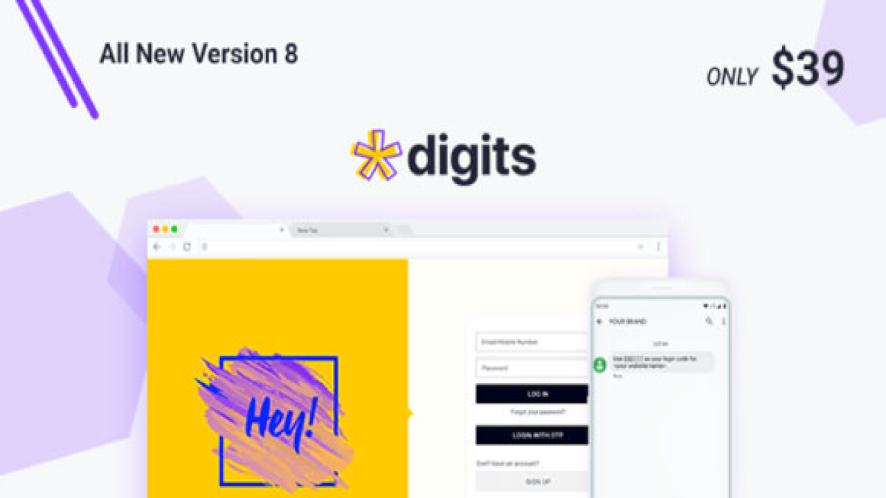 Digits v9.2.1 – WordPress Mobile Phone Number OTP Signup and Login Form Plugin