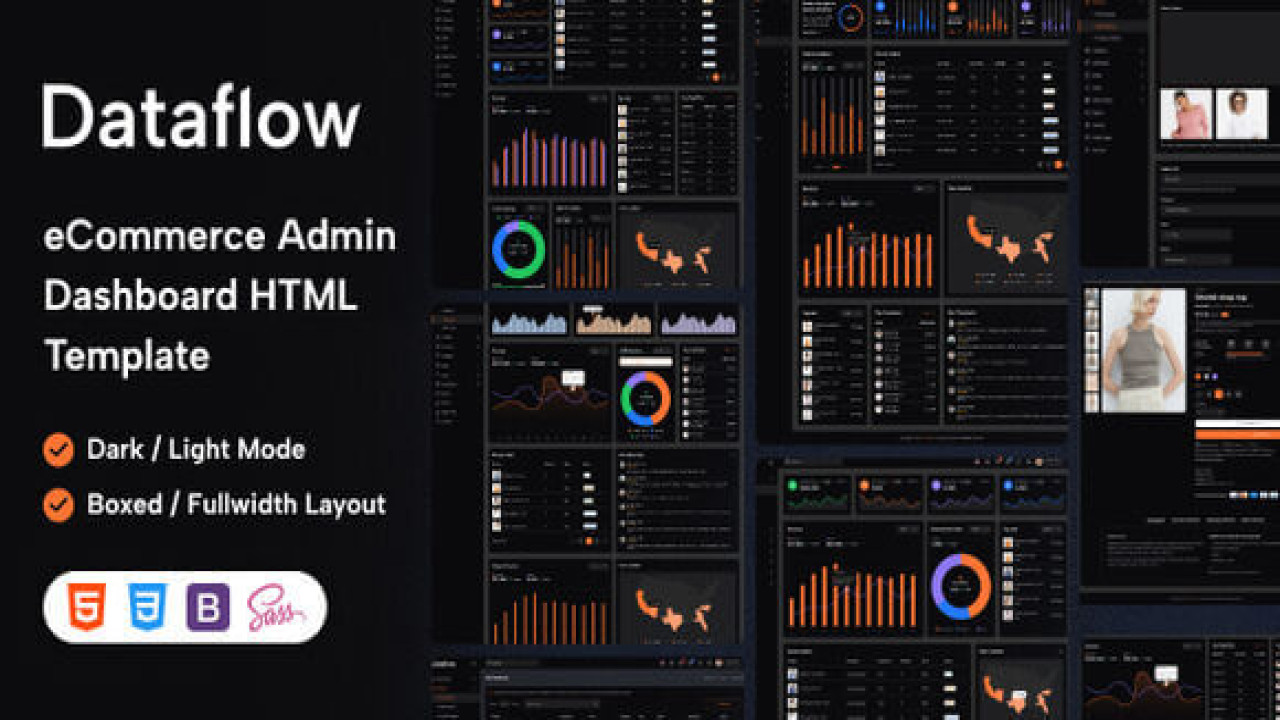 Dataflow – eCommerce Admin Dashboard HTML Template