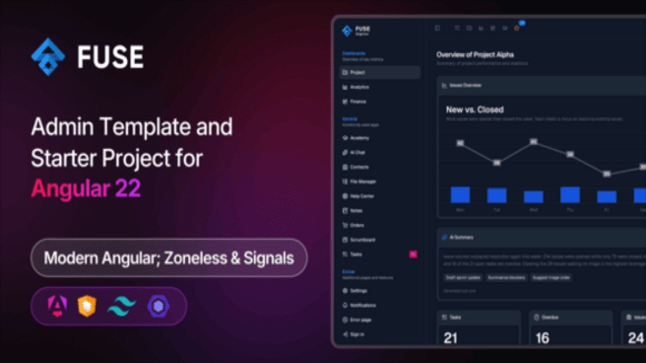 Fuse v22.0.0 – Angular Admin Template