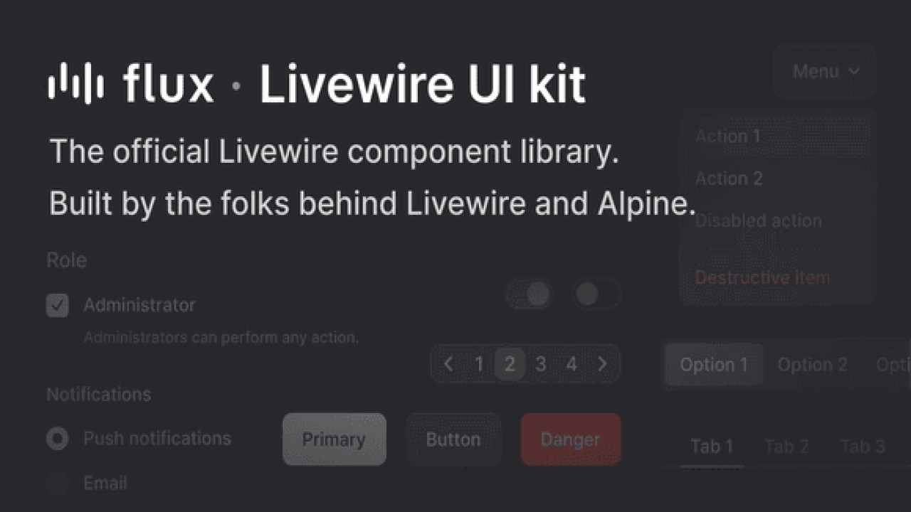 Flux Pro v2.19.0 – Livewire UI Kit