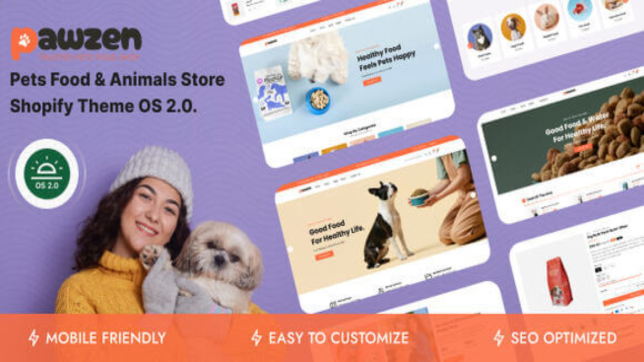 Pawzen – Pets Food & Animals Store Shopify OS 2.0 Theme