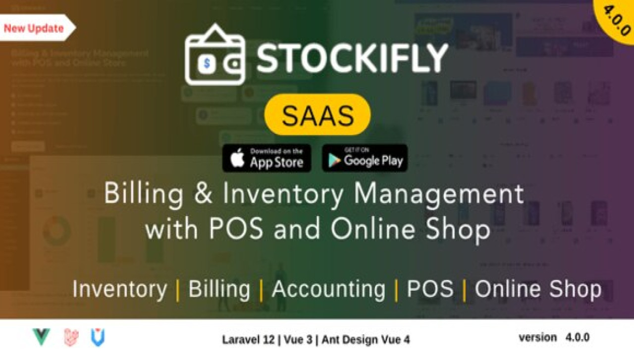 Stockifly SAAS v4.1.0 – Billing & Inventory Management with POS and Online ShopScript