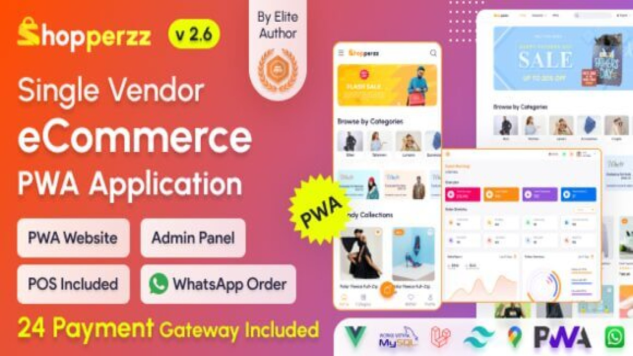 Shopperzz v2.6 Nulled – PWA eCommerce CMS with POS & WhatsApp Ordering |Inventory Management Script